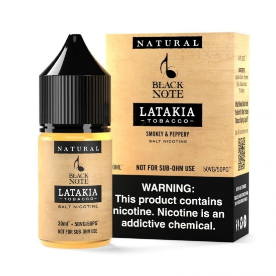 Black Note Latakia Tobacco Salt Likit 30 Ml